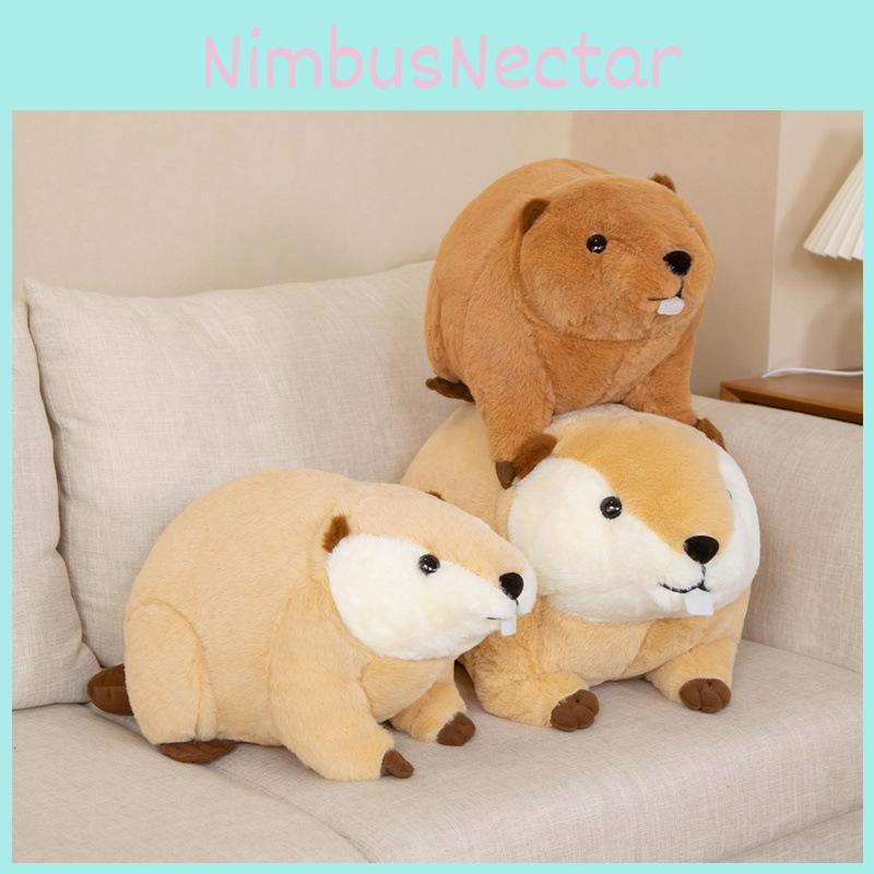 Plush Beaver Adorable Toy Cartoon Sofa Decor Gift Girls Cuddly Doll Decorative