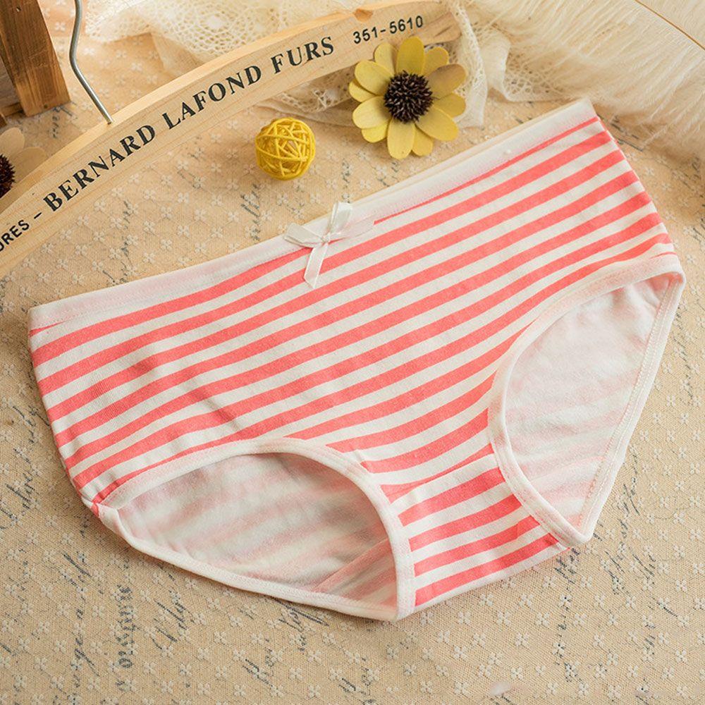 New Soft Lolita Cotton Women s Panties Briefs Bow Tie L-8