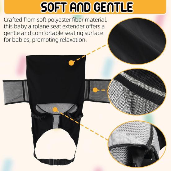 Baby Airplane Bed Portable Toddler Airplane Seat Extender Kids Long Flight Plane Foot Rest Bed Baby Travel Essentials