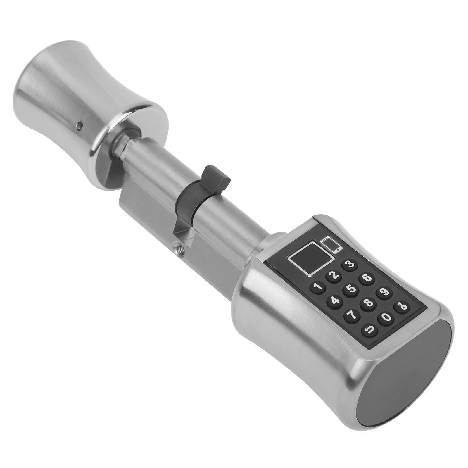 

For Tuya Bluetooth Lock Fingerprint Password Intelligent Security Anti‑Theft Key Cylinder Lock for Wooden Glass