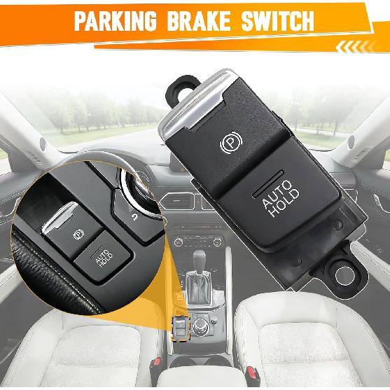 Electronic Parking Brake Control Switch, Replaces KD2W-66-EP0, KD2W66EP0A, KD2W 66 EP0A, Compatible with Mazda CX-5 2017-2021, 12 Pins, 1 Pc