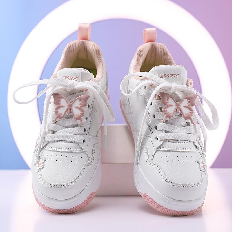 Herbst und Winter Leder Oberfläche Wasserdicht und Bequem Kinder Vierrad Sportschuhe Ausreißschuhe Rollschuhe Rosa, Lila