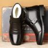 Winter New Real Soft Leather Cotton Shoes Men's Casual Fashion Men's Cotton Boots Versatile Warm and Velvet