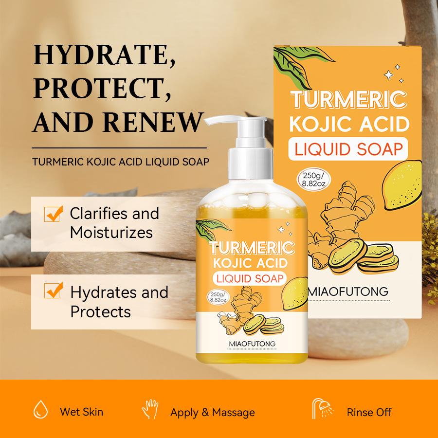 Turmeric Soap Bath Handmade Soap Moisturizing Oil Control Deep Cleansing and Moisturizing Skin Bath Gel