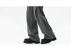 Unisex Dark Grey Paratrooper Pants - Spring/Autumn Loose Fit, Pleated, Wide-Leg Trend
