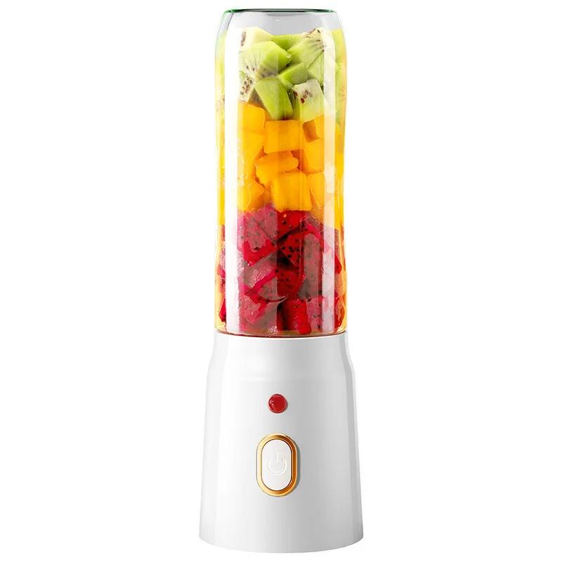 Trådløs elektrisk juicepresse Bærbar 450ml To kopper multifunksjonell juicepresse Frukt Pulverizer USB-mikser Automatisk fruktblanding