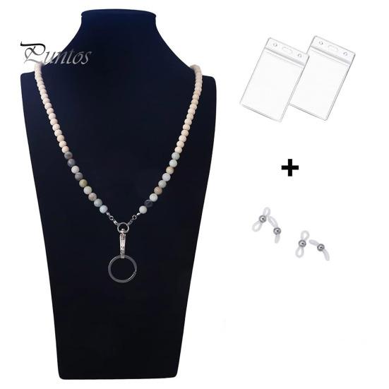 Barevné dřevěné korálky učitelské poutko na řetízek ID držák zatahovací odznak naviják klíče na brýle řetízky na brýle řetízek na brýle s pouzdry na karty