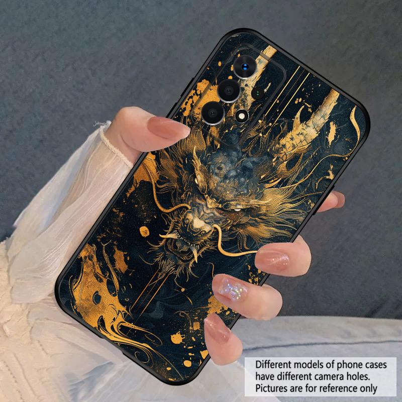 Golden Dragon For Samsung A03 Core A 04 05 06 12 14 15 16 22 23 Galaxy A25 26 4G 34 35 52 53 56 71 73 90 5G soft phone case