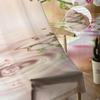 Wasserorchideen-Blumenpflanze, Tüll-Vorhänge für Wohnzimmerdekoration, Fenstervorhang für Schlafzimmer, Voile-Organza-Vorhänge