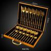 LIU 24-Piece Multi-color Stainless Steel Cutlery Set