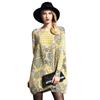 Spring and Autumn Women's Knit Dress Plus Size One Neck Long Sleeve Fashion Medium Long Knit Top