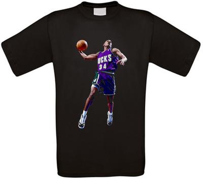 Ray Allen Pallacanestro Milwaukee Seattle Boston Miami T-Shirt Tutte Taglie Neu