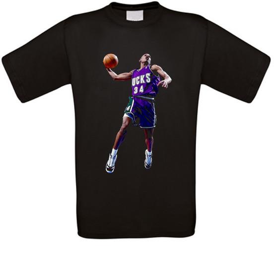 Ray Allen Pallacanestro Milwaukee Seattle Boston Miami T-Shirt Tutte Taglie Neu L