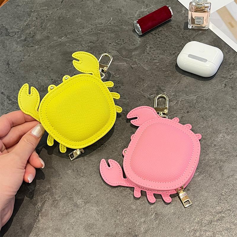 Krabben-Münzbörse Mikrofaserleder Mini-Geldbörse Make-up Kopfhörer Aufbewahrungstasche, Schultaschen-Hängeanhänger Handtaschen-Charm Zubehör