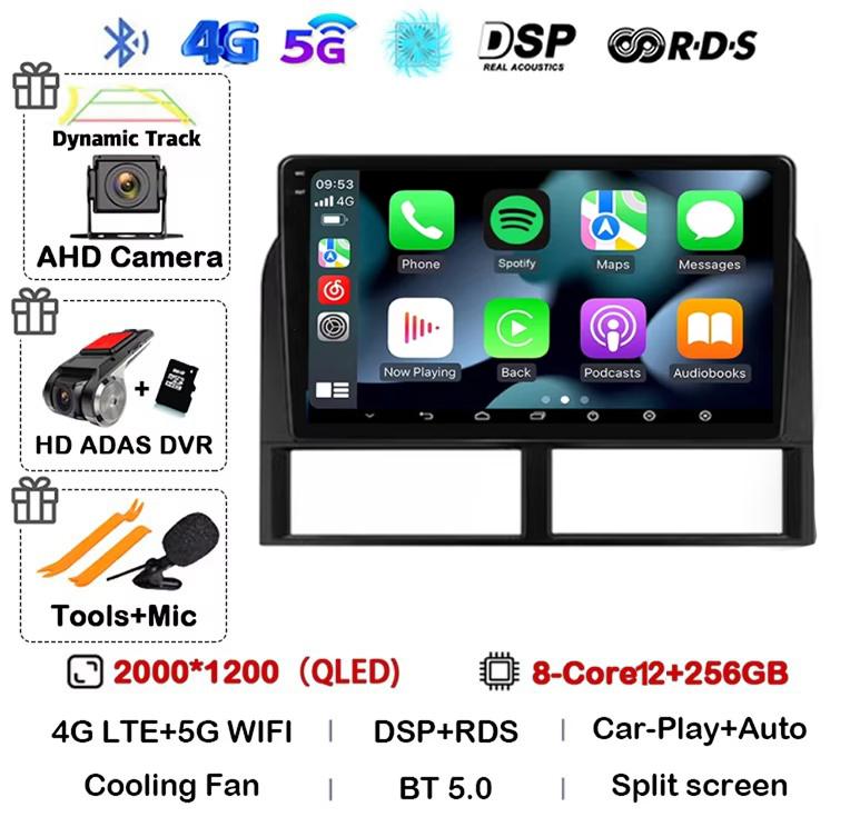 Android 14 Carplay Wifi+4G Car Radio For Jeep Grand Cherokee II WJ 1998-2001 2002 2003 2004 Multimedia Video Player GPS Stereo