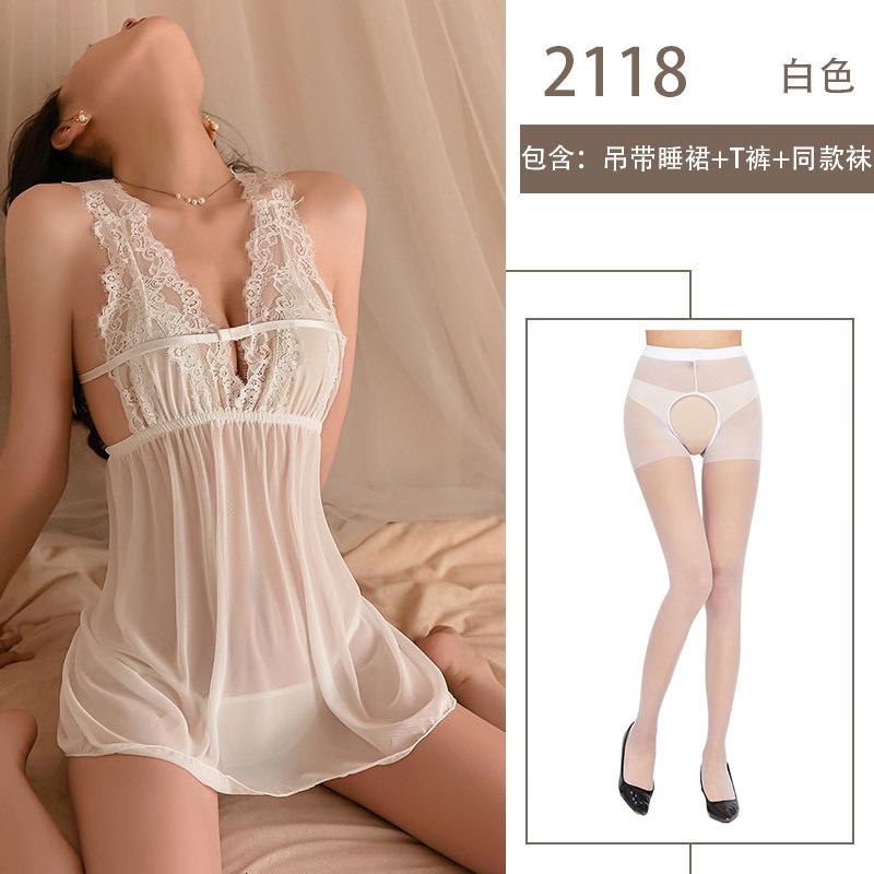 Sex women summer pure desire stimulation sex underwear lace backless perspective breast temptation