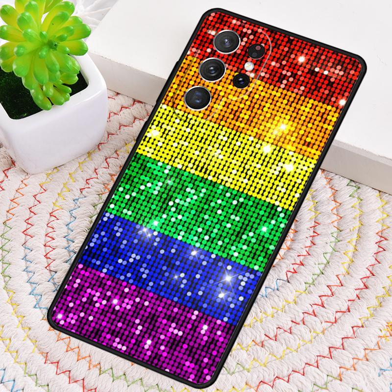 Gay Lesbian LGBT Rainbow Pride ART Silicone Phone Case For Samsung Galaxy note 10 pro S26 S24 S23 S22 S21 Plus S25Ultra Cover
