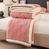 Modern And Simple Rabbit Hair Velvet Blanket Season Universal TMilk Coral Velvet Cover Blankethick Warm Office Nap Sofa Blanket