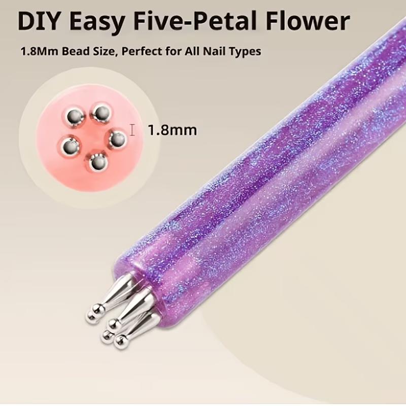 1PC New-Style Nail Art Shaping Pen, Acrylic Handle , One-Stroke Molding for Petals and Flower Patterns
