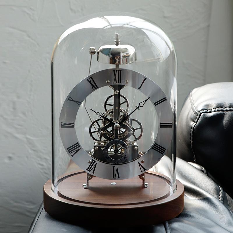 New Luxury Mechanic Metal Desk Clock Living Room Table Clock Work Office Decoration Clock Nordic Interior Bedroom Ornaments Gift