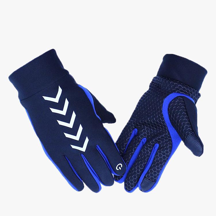 New warm and cold leather gloves men's waterproof Korean version trendy cool velvet thickened gloves women's cold protection