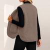 Women's Solid-color Fashionable Fleece Vest Jacket