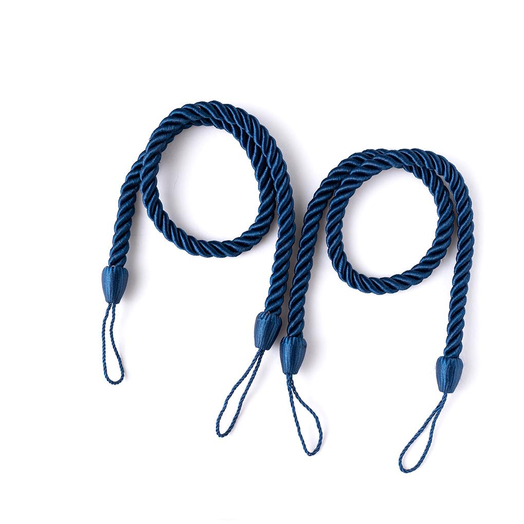 2 Pieces Home Hotel Polyester Curtain Holdback Living Room Bedroom Drape Tieback Decorative Holder Waved Rope Decor