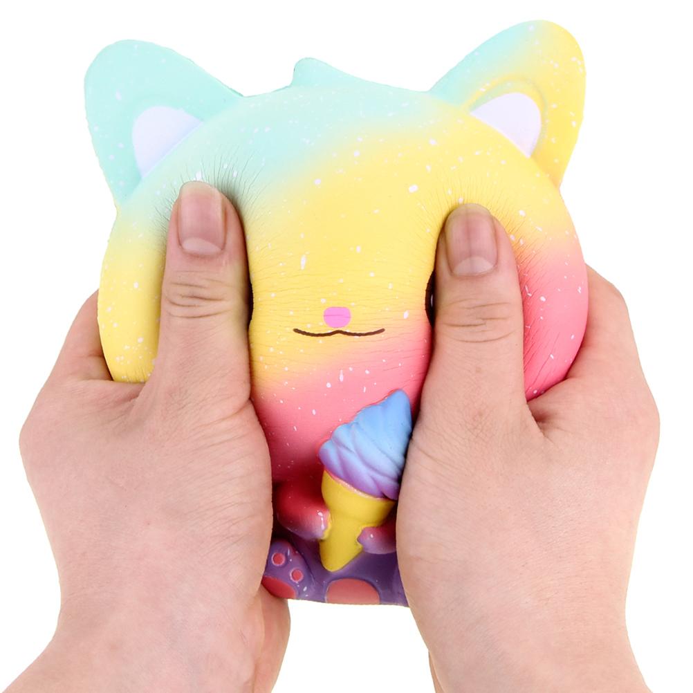 Squishy Slow Rebound Ice Cream Cat Doll Toy Squeeze Stress Reliever Decompression Toys For Children
