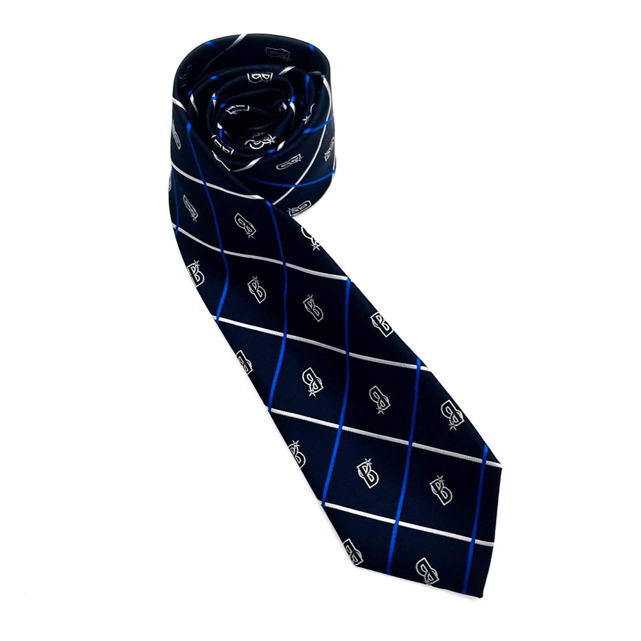 

[BayStars] Профессиональные бейсбольные товары Yokohama DeNA BayStars Жаккардовый тканый галстук, темно-синий крест-357