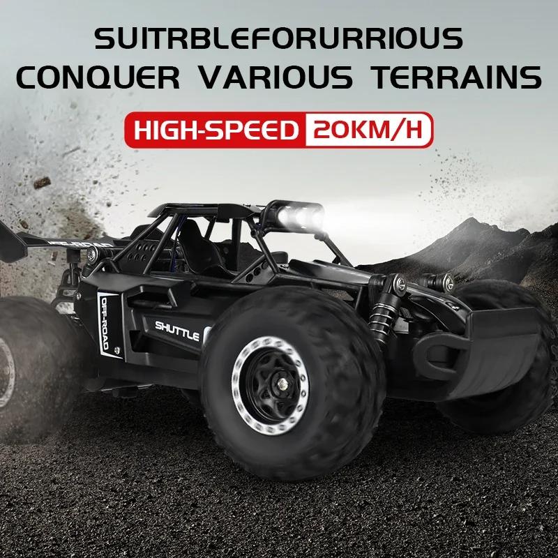 RC Car 2.4Gh Model With LED Lights 2WD High Speed Off-road Remote Control Climbing Vehicle Outdoor Cars Drift Kid Toys Boys Gift