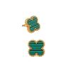 13MM titanium steel non fading clover earrings, high-grade titanium steel 18k earring accessories