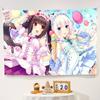 Anime Girl Cat Ear Maid Kawaii Banner Background Super Scene Decoration Banner Backdrop Baby Shower