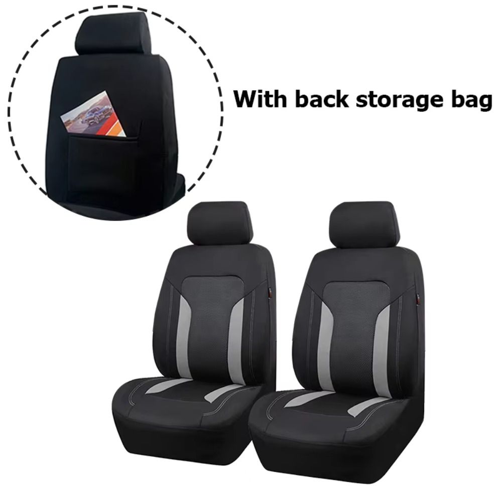 Universal Fit Car Seat Cover Set Gray Mesh 1/2 Seats Cover New Universal Car Seat Covers Sedans