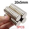20x5mm Super Silný Neodymový Magnet N35 NdfeB Permanentní Magnetické imanes Kulaté Silné Magnety Ledničkový Magnet