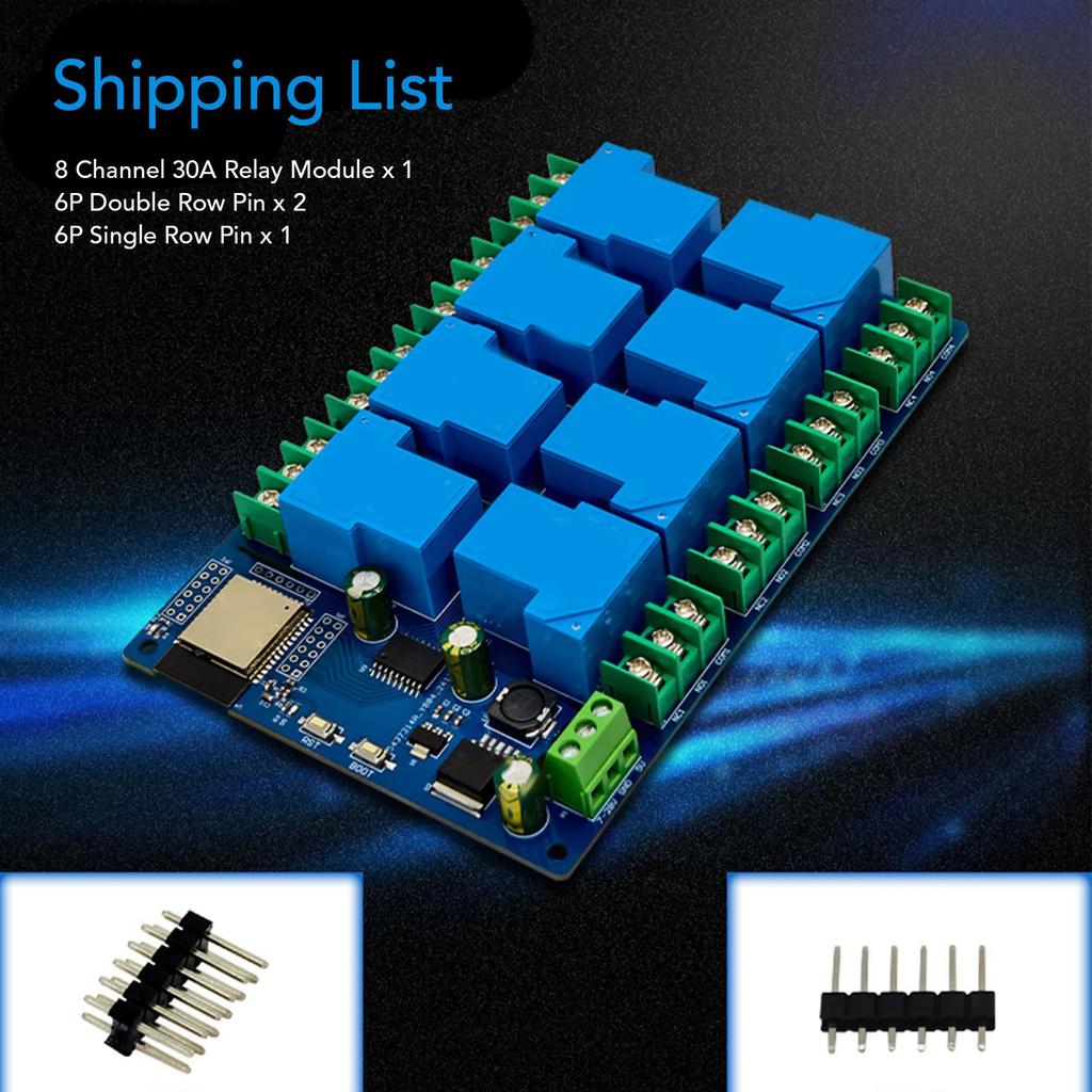 WIFI Bluetooth Relay Board DC7-28/5V Power Supply 8 Channel for ESP32 Relay Board Development Board for ESP32 Development Board