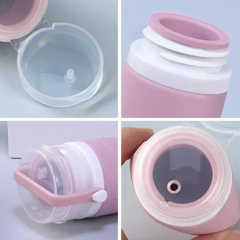 Silicone Travel Split Bottle Lotion Toner Cream Makeup Dispensing Storage Shampoo Body Washing Refillable Empty Containers Set