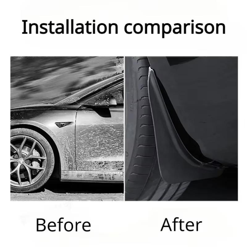for Tesla Model 3+ Fender Upgrade Mudguards Car Splash Guard Replacement Protector 4pcs New Model 3 Highland 2025 Accessories
