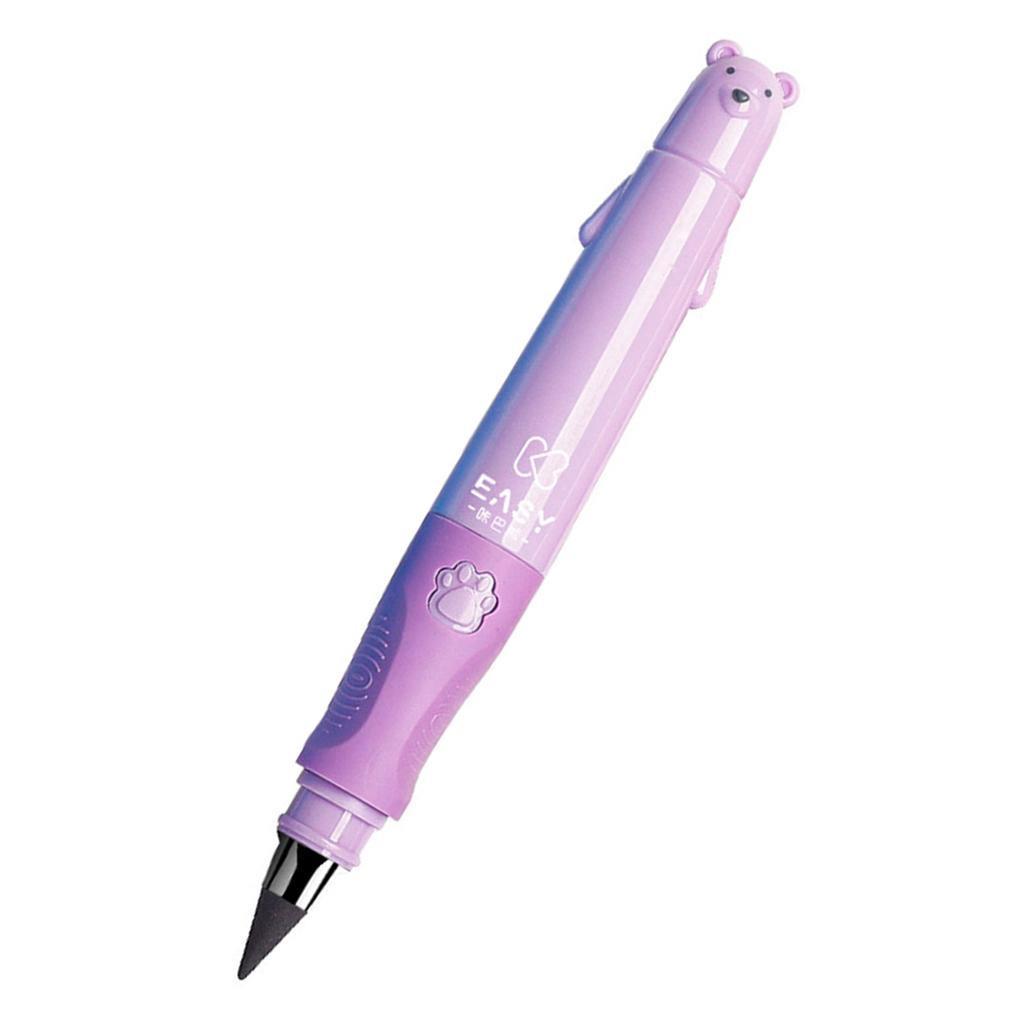 Automatic Pencil Cartoon Bear Pen Holder For Elementary School Children Pencil For Beginners Upright Posture Correction