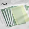 Rotating Clip File Folder 5PCS Side Opening Folder, with Sliding Bar, Lightweight Document Holder Durable PP Gradient Color Report for Office