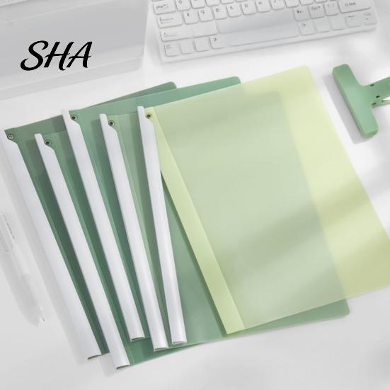 Rotating Clip File Folder 5PCS Side Opening Folder, with Sliding Bar, Lightweight Document Holder Durable PP Gradient Color Report for Office