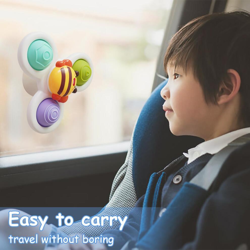 Yumuwind 6PCS Suction Cup Spinner Toys, Spinners for Babies with Silicone Bubbles Kids for Bath and Window, Baby Sensory Spinner Toy Release Anxiety