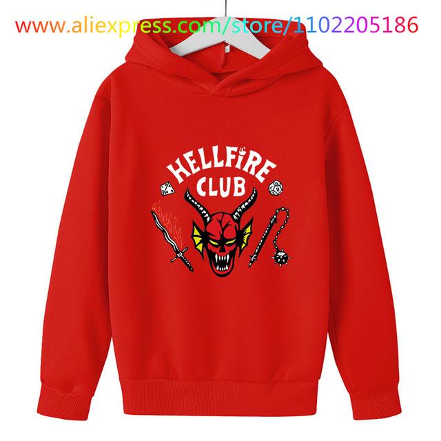 2025 Kinderbekleidung Club Sweatshirts 4-14 Jahre Kinder Baby Mädchen Beliebt Stranger Things 5 Kapuzenpullover Bedruckte Kapuzenpullover Lange Ärmel Kinder Oberteile