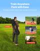 1828.8x1828.8mm Football Trainer Throwing Net, Training Throwing Target Practice Net with 5 Target Pockets, Knotless Net Includes Straps and Portable