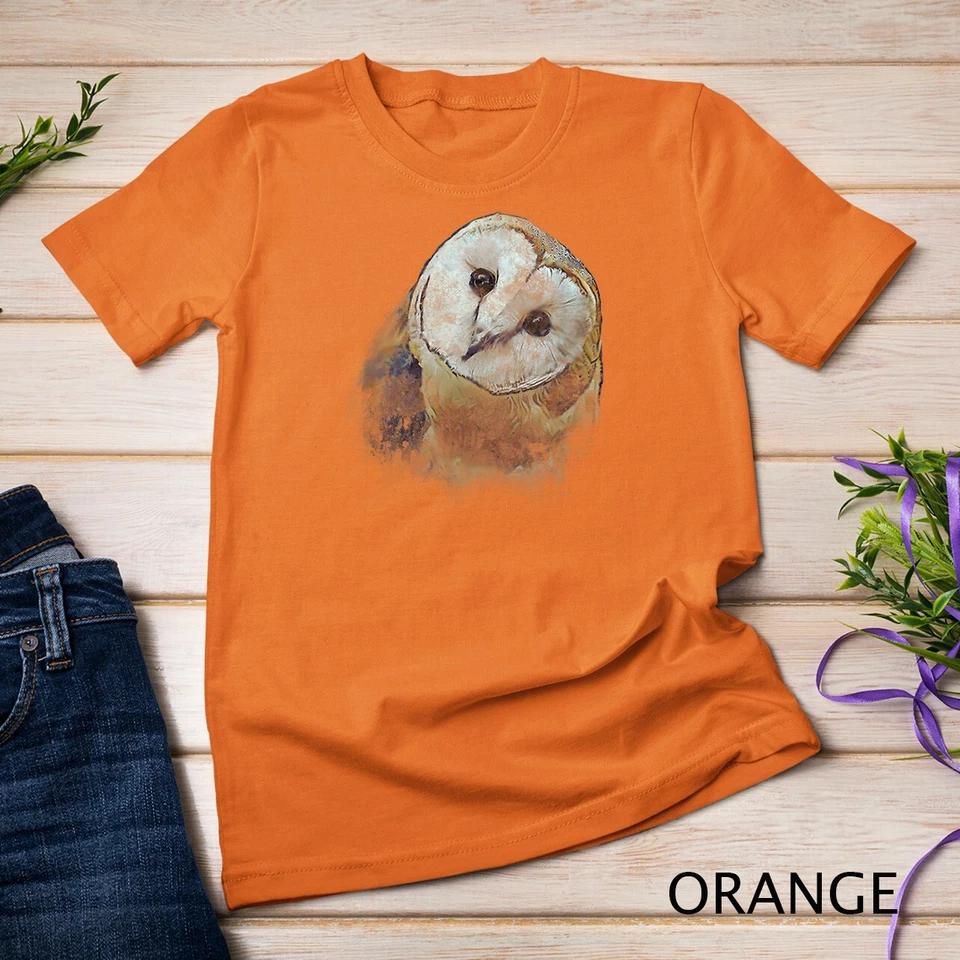 Barn Owl Painting Owl Art T-Shirt Unisex T-shirt 8 4XL