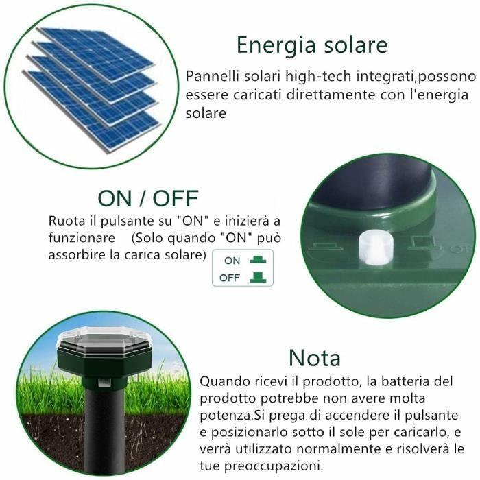 Mole Repellent Pack of 6, Repellent for Anti Mole, Ultrasonic Mole Repellent, Anti-Mole, Solar Ultrasonic Mole Repellent, Anti Moles Snake