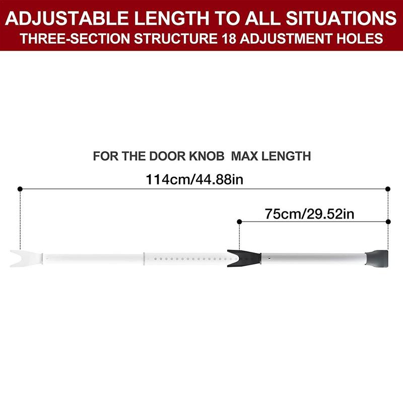Home Security Door Stopper Door Security For Sliding Doors And Front Doors 3 In 1 Adjustable Door Security Bar Keeping You Safe