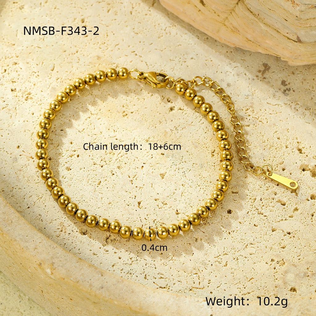 INS Women's New Titanium Steel Bracelet Stainless Steel Inlaid Zircon Fashion Versatile Set Layered Jewelry