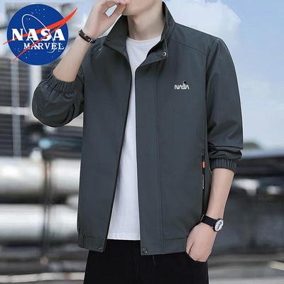 NASA MARVEL Męska Jednolita Kurtka Casual