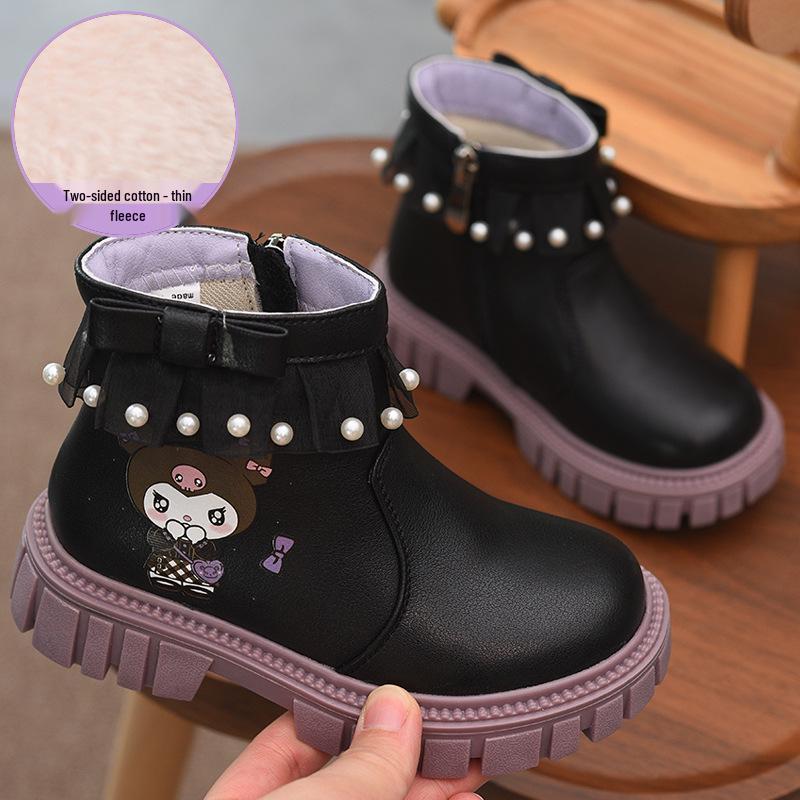 Girls' Princess Cartoon Fleece-Lined Autumn/Winter Boots - 2025 New Style Short Boots