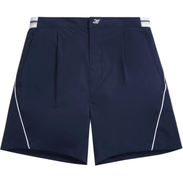 Kith X Wilson Ashe Pleated Shorts With Letter Print Zipper Unisex shorts Blue W91M134810WDBC